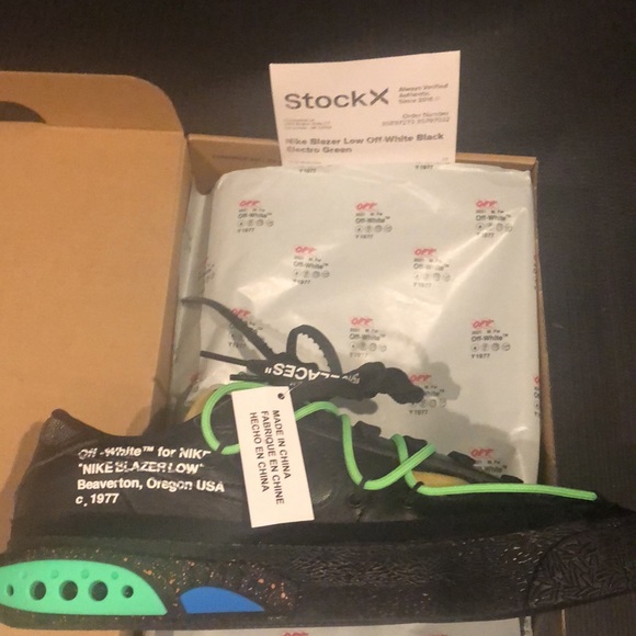 (Final Drop 6/4/22) Off-White x Blazer Lows Size 7.5 New w/tags & OG Zip Tie - Picture 12 of 14